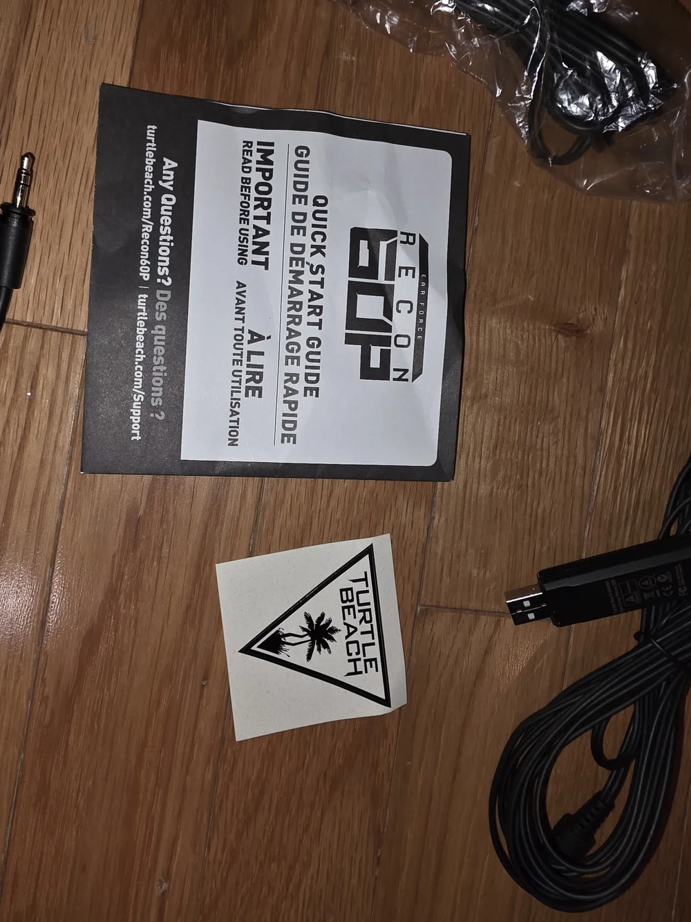 TURTLE BEACH HEADSET 60P RECON ACCESSORIES MOUTH PIECE CABLES STICKER QUICKGUID